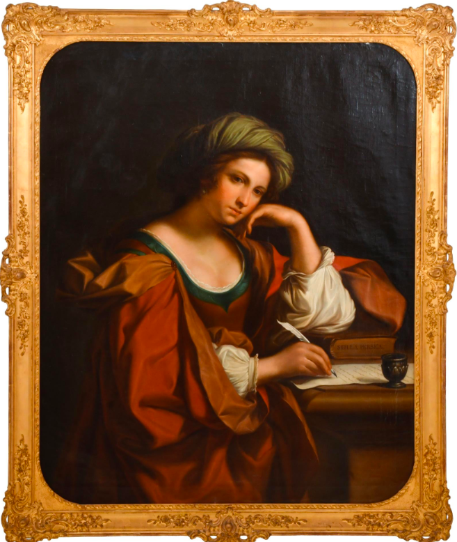 Imagen de "Sibila Pérsica", a partir del original de Guercino, conservada en los Museos Capitolinos de Roma.
