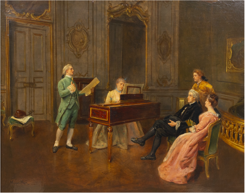 Imagen de Interior con clase de música.