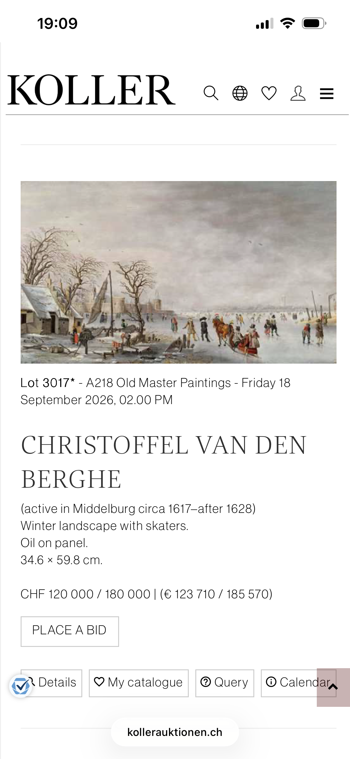 Imagen de Winter landscape with skaters.