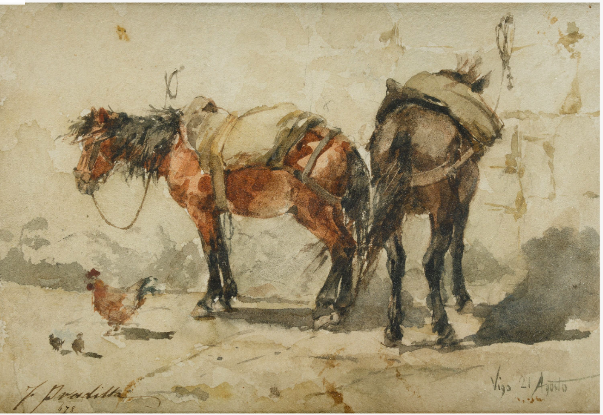 Imagen de "Caballos en Vigo", 1878