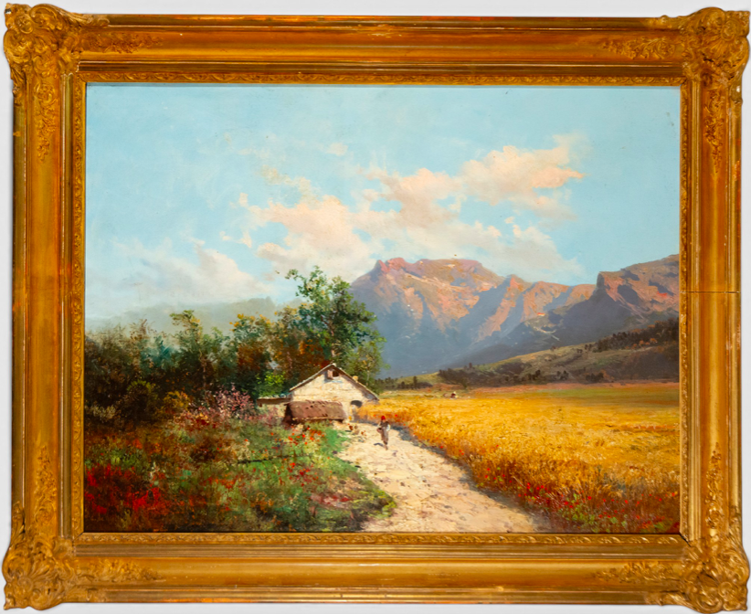 Imagen de PAISAJE CON CASA Y MONTA AS