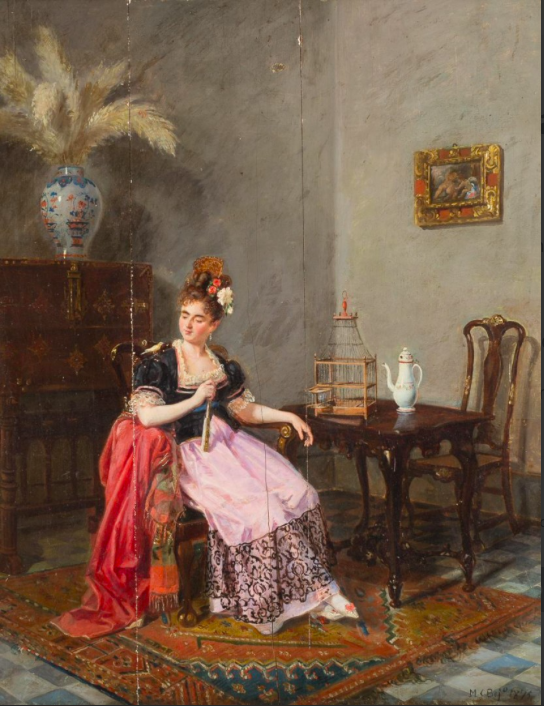 Imagen de Retrato de dama en interior