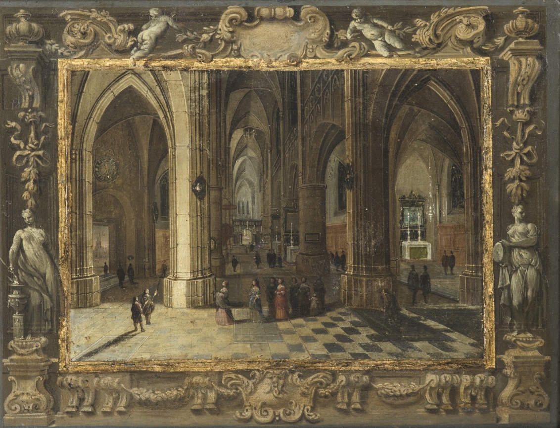 Imagen de Interior de la catedral de Amberes por la noche