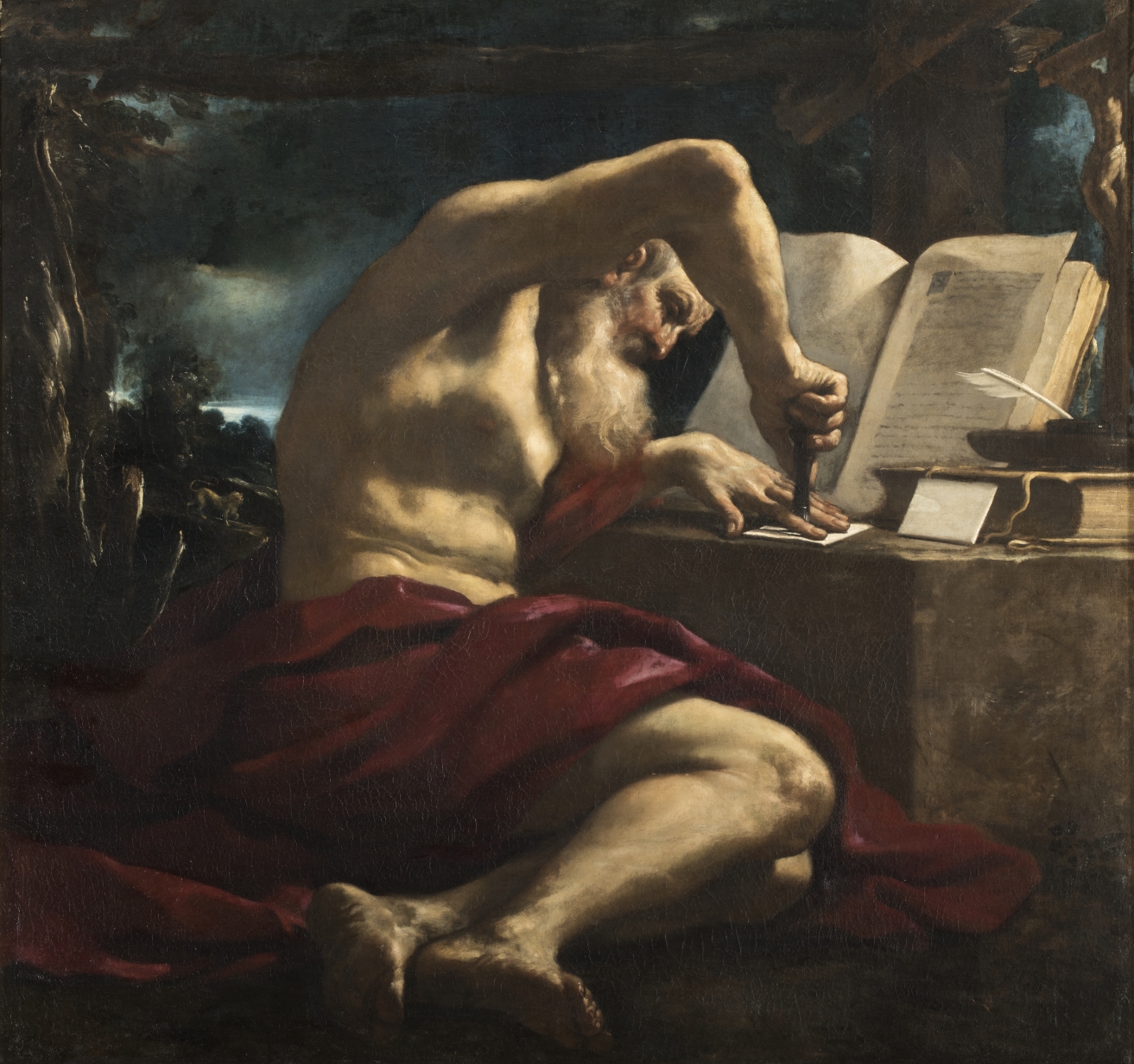 Imagen de San Girolamo sigilla una lettera